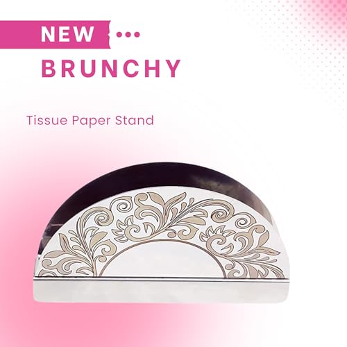 Brunchy Stainless Steel Tissue Paper Holder - Napkin Dispenser Stand for Kitchen & Home, Tissue Napkins Organizer, Durable & Elegant Design, Perfect for Dining & Countertop Use (1, Silver) - Image 3