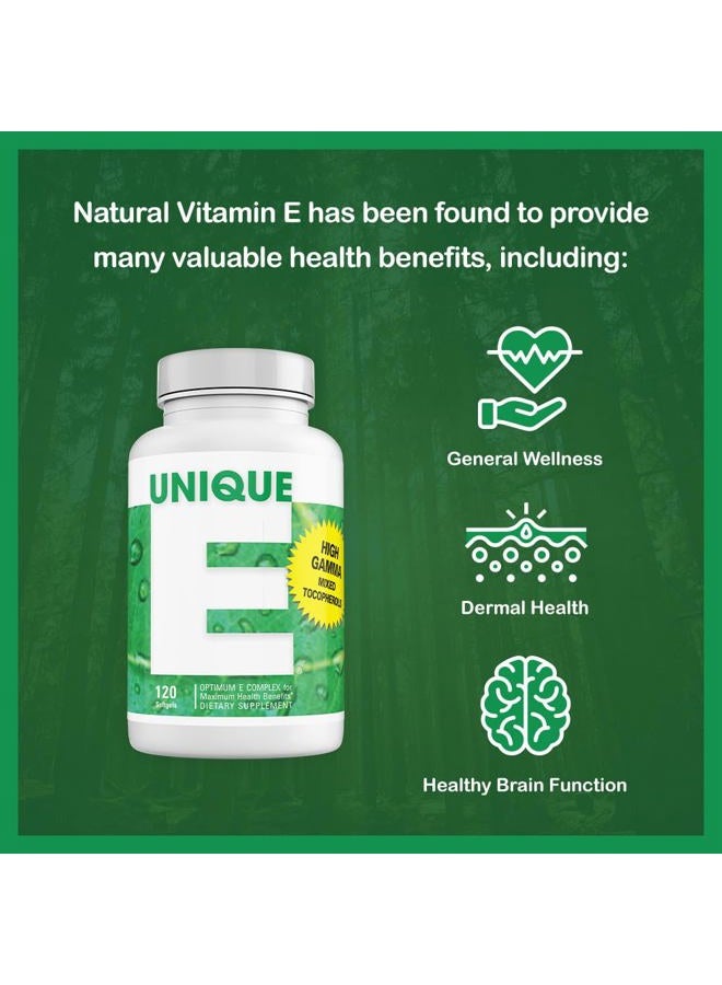UNIQUE E A.C. Grace Company UNIQUE E Mixed Tocopherols 120 Soft Gels, Supports Healthy Brain Function, General Health, and Aging Support, All-Natural Vitamin E and Kosher - Image 4