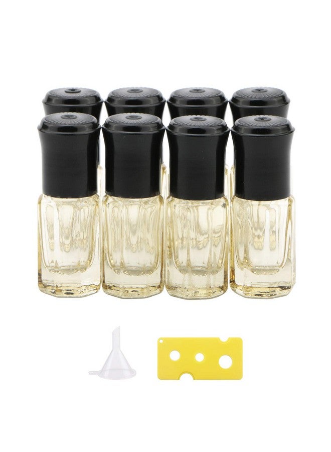 NewZoll Essential Oil Roller Bottles, 8Pcs 3Ml Roll-On Bottles With Opener Funnel, Mini Glass Massage Roller Bottles Roll On Vials For Perfume Lip Balms Aromatherapy, Bright Yellow  - Image 1