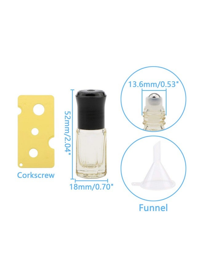 NewZoll Essential Oil Roller Bottles, 8Pcs 3Ml Roll-On Bottles With Opener Funnel, Mini Glass Massage Roller Bottles Roll On Vials For Perfume Lip Balms Aromatherapy, Bright Yellow  - Image 3