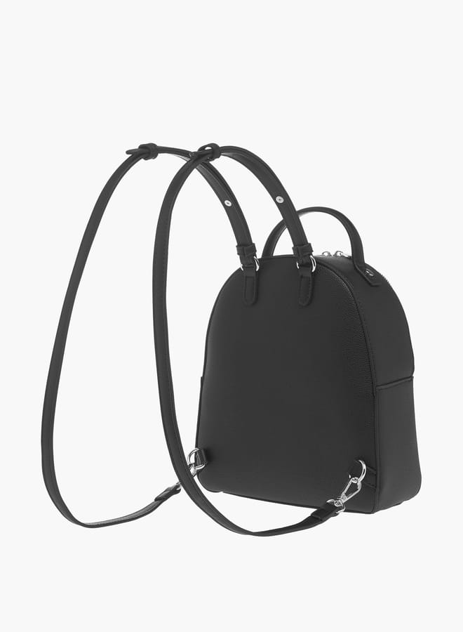 MISSY Womens Missy Textured Backpack With Zip Closure And Adjustable Straps  - Image 3