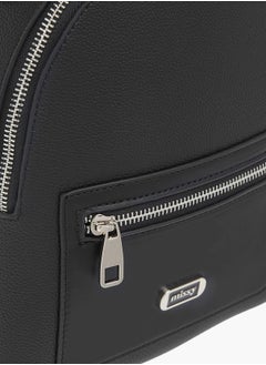MISSY Womens Missy Textured Backpack With Zip Closure And Adjustable Straps  - Image 4