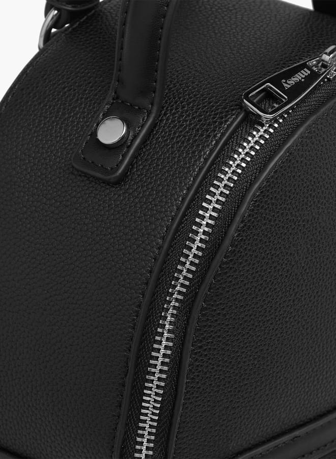 MISSY Womens Missy Textured Backpack With Zip Closure And Adjustable Straps  - Image 5