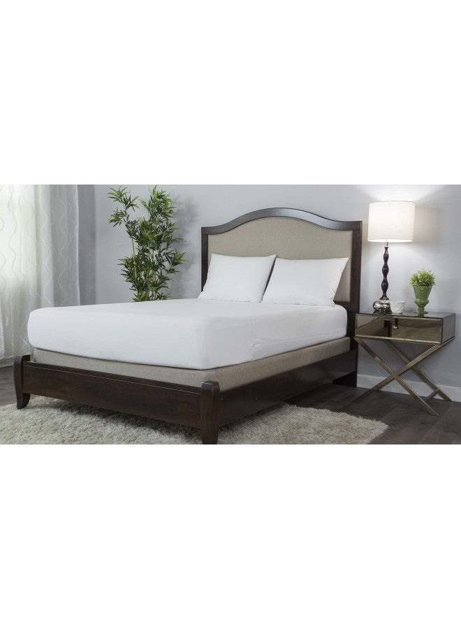 Protect-A-Bed Protect-A-Bed AllerZip Smooth Allergy, Dust Mite & Bed Bug Proof 6-Sided Waterproof Mattress Encasement Or Box Spring Encasement, Queen 13-inch, white, full  - Image 3
