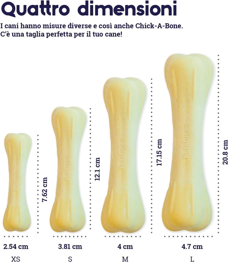 بيتستاجيز لعبة مضغ Petstages Chick-a-Bone للكلاب – عظام قابلة للمضغ آمنة وطبيعية وصحية – لعبة مضغ بنكهة الدجاج الحقيقية للكلاب، أبيض - Image 5