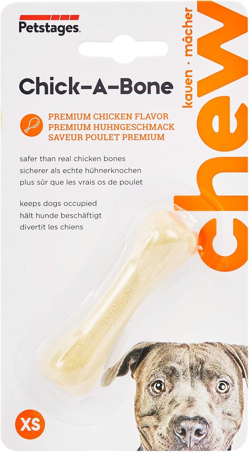 بيتستاجيز لعبة مضغ Petstages Chick-a-Bone للكلاب – عظام قابلة للمضغ آمنة وطبيعية وصحية – لعبة مضغ بنكهة الدجاج الحقيقية للكلاب، أبيض - Image 2