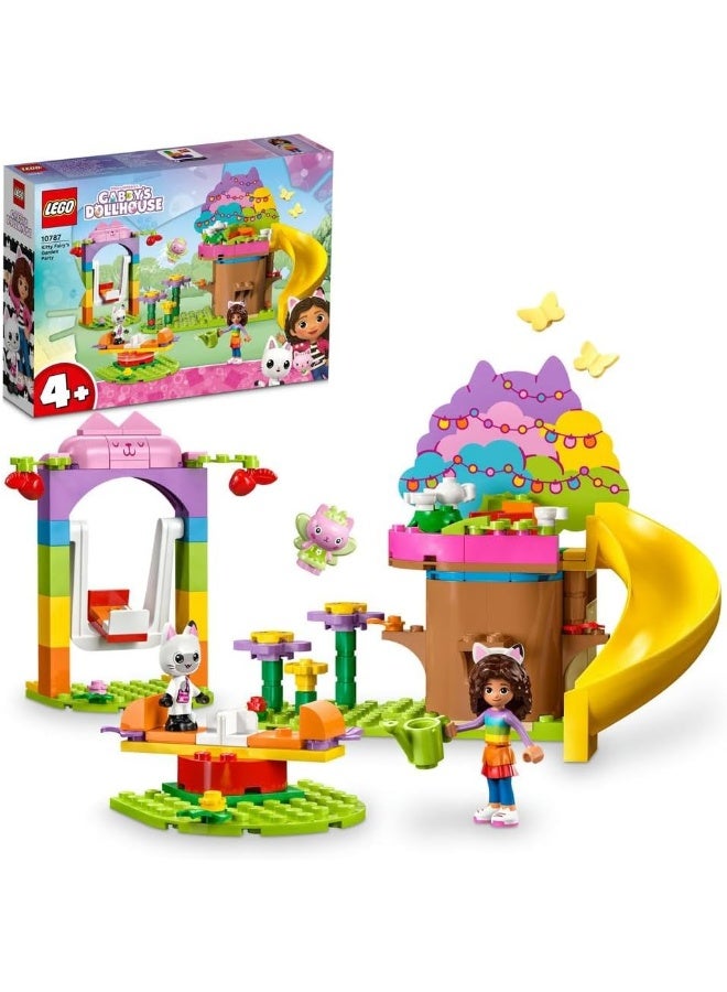 ليغو مجموعة لعبة حفلة حديقة كيتي الجنّية من ليغو Gabby’s Dollhouse، لعبة تفاعلية للأطفال مع منزل شجرة وأرجوحة وزلّاقة ودوّامة خيل وشخصيتي غابي وحضّون، هدية رمضان للأطفال بعمر 4 سنوات أو أكثر 10787 - Image 1