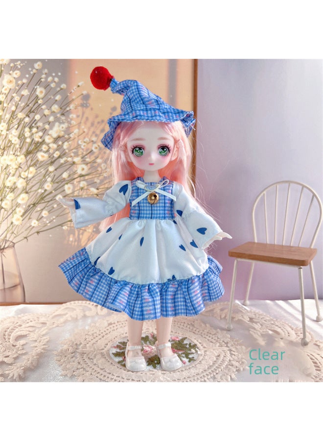 23cm Anime Face Starry Eyed Doll 7 Point Bjd Doll Children's Toy Gift For Girls Cartoon Style Plastic Playset-Color:Aisha.-Height:Gift Box  23cm - Image 4
