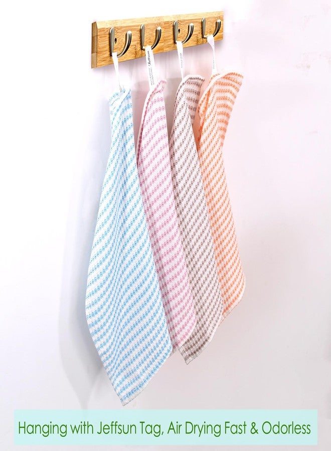 JEFFSUN Kitchen Washcloths 6 Pack, 10x14 Inch Small Dish Cloth for Washing Dishes, Lint Free Fast Dry Reusable Cleaning Cloth, Ultra Soft & Scratch Free Waffle Dish Rag, Easy to Rinse Multicolor Dishcloth - Image 5