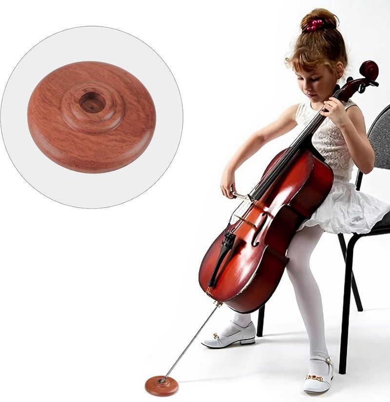 PUNK Real Rosewood Cello Endpin Rest with Hard Rubber Mat Anti-Slip (1A) - Image 2