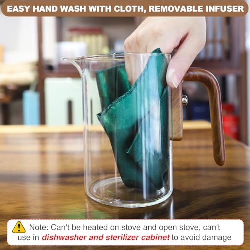 shopwithgreen Enchanti Tea Pot, Glass Teapot with Removable Infuser, Magnetic Loose Leaf Tea Steeper, Magic Witchcraft Tea Pot with Strainer for Water Separation, Gift Package, 20.3oz/600ml - Image 5