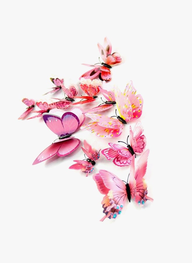 كياوكاي ملصق جداري ثلاثي الأبعاد وثنائي الطبقات يعبر عن فراشة للزينة وردي/أسود 70x50Ø³Ù†ØªÙŠÙ…ØªØ± - Image 5