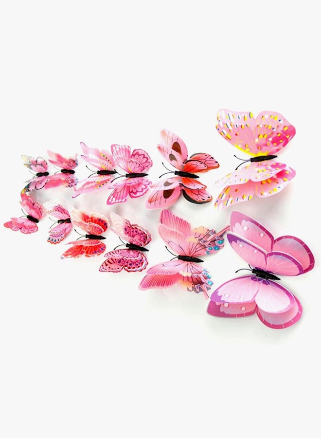 كياوكاي ملصق جداري ثلاثي الأبعاد وثنائي الطبقات يعبر عن فراشة للزينة وردي/أسود 70x50Ø³Ù†ØªÙŠÙ…ØªØ± - Image 3