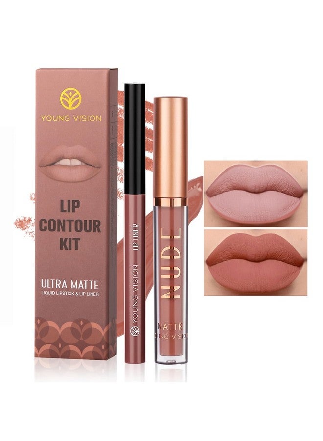 YOUNG VISION Liquid Lipstick & Lip liner Combo Set, Matte Lip Contour Kit - Durable, Waterproof, Kit de Labios Matte for Lasting Definition… - Image 1