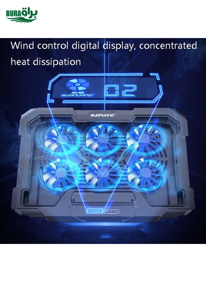 Suohuang Notebook Cooler Gaming Notebook Cooling Base Notebook Exhaust Fan Bracket(LCD Gaming Edition)