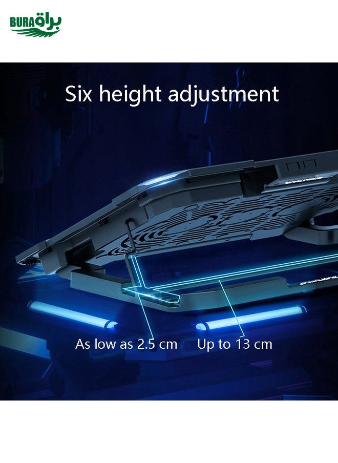 Suohuang Notebook Cooler Gaming Notebook Cooling Base Notebook Exhaust Fan Bracket(LCD Gaming Edition)