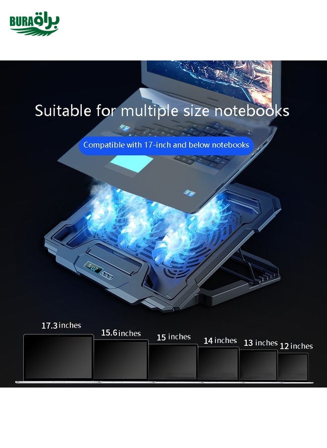 Suohuang Notebook Cooler Gaming Notebook Cooling Base Notebook Exhaust Fan Bracket(LCD Gaming Edition)
