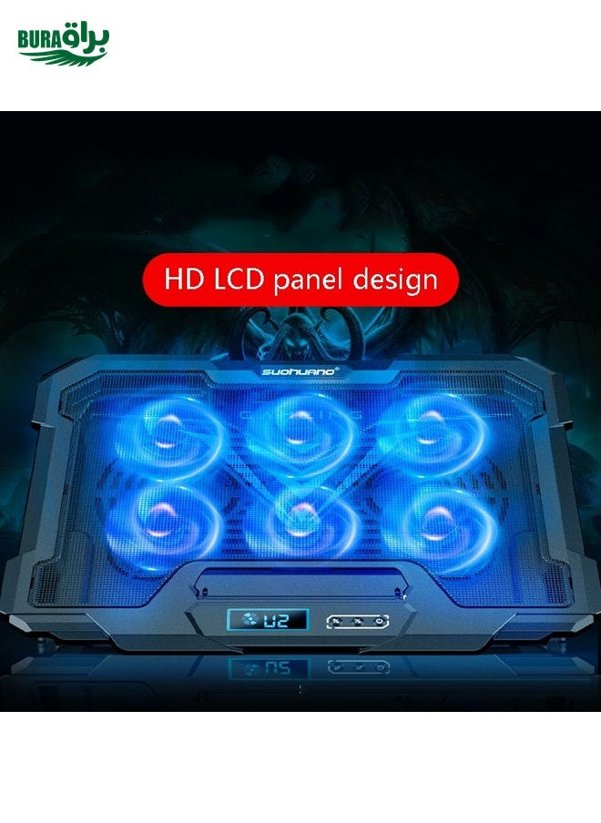 Suohuang Notebook Cooler Gaming Notebook Cooling Base Notebook Exhaust Fan Bracket(LCD Gaming Edition)