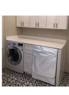 Y&D Washer Cover Dryer, Washine Machine Waterproof and dustproof thickening Front Loading, Silver Coating Oxford Cloth Roller Washing Sun resistant Dust  - Image 2