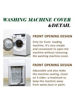 Y&D Washer Cover Dryer, Washine Machine Waterproof and dustproof thickening Front Loading, Silver Coating Oxford Cloth Roller Washing Sun resistant Dust  - Image 4