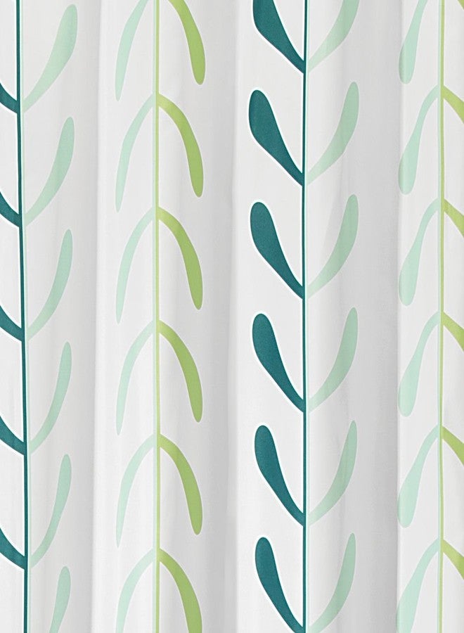 InterDesign iDesign Spring Vine Fabric Polyester Shower Curtain, 72" x 72" - Green Multi-Color - Image 3