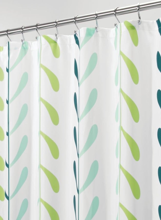 InterDesign iDesign Spring Vine Fabric Polyester Shower Curtain, 72" x 72" - Green Multi-Color - Image 2
