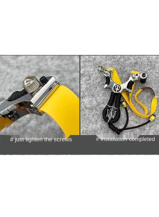 Captaintech Hunting Slingshots Set, Professional Laser Slingshot for Outdoor Hunting,Adult high-speed catapult slingshot,100 Ammo Balls and 2 Rubber Bands. - Image 5