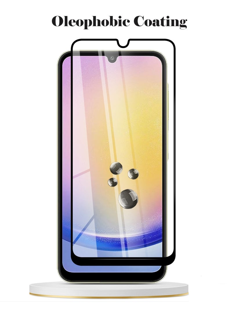 Techie Samsung Galaxy A25 Full Cover 10H Hardness HD Tempered Glass Screen Protector - Anti-Scratch, Anti-Fingerprint, and Bubbles Free Technology - Image 4