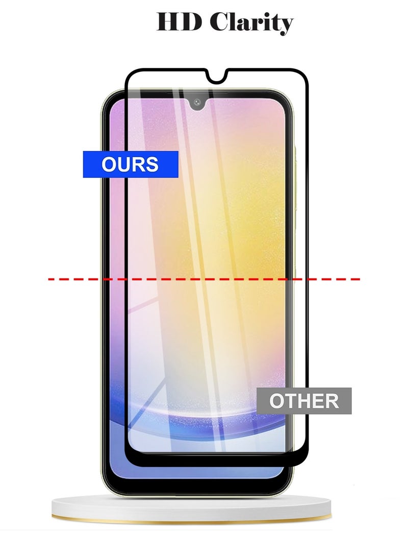 Techie Samsung Galaxy A25 Full Cover 10H Hardness HD Tempered Glass Screen Protector - Anti-Scratch, Anti-Fingerprint, and Bubbles Free Technology - Image 5