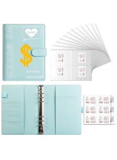 Y&D 52 Weeks Savings Challenge Binder Plan Notebook Budget Binder With Stickers  - Image 1