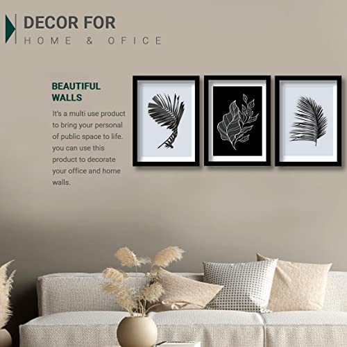 HEVEA Nature Framed Wall Posters/Paintings with Frame Wall Paintings Hangings Framed Wall Art Paintings (11 inch x 14 inch, Framed, Black) -Set of 3 - Image 3
