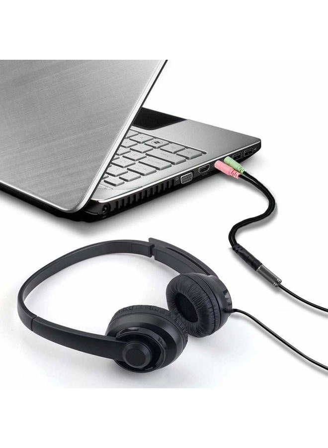 ENVEL Headset Splitter Cable for PC 3.5mm Jack Headphones Adapter Convertors for PC 3.5mm Female with Headphone/Microphone Transform to 2 Dual 3.5mm Male for Computer Simultaneously Y Splitter Audio - Image 5