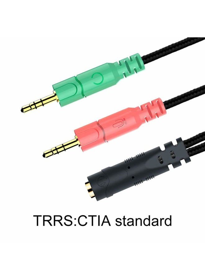 ENVEL Headset Splitter Cable for PC 3.5mm Jack Headphones Adapter Convertors for PC 3.5mm Female with Headphone/Microphone Transform to 2 Dual 3.5mm Male for Computer Simultaneously Y Splitter Audio - Image 4