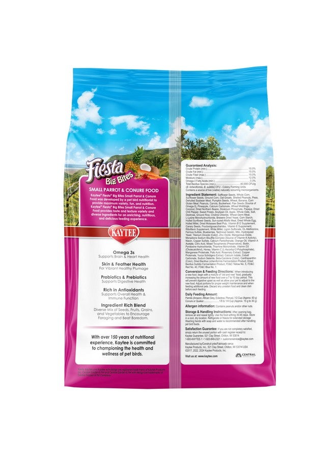 Kaytee Fiesta Big Bites Food For Small Pet Parrots And Conures, 4 Pound - Image 3
