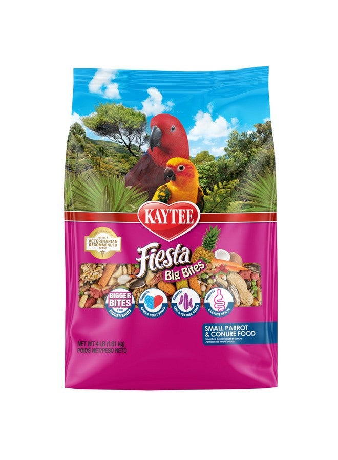Kaytee Fiesta Big Bites Food For Small Pet Parrots And Conures, 4 Pound - Image 1