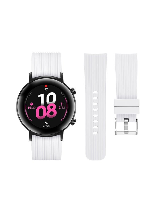 إسكدنيا Stylish Replacement Band For Huawei Watch GT/GT 2 42mm White - Image 2