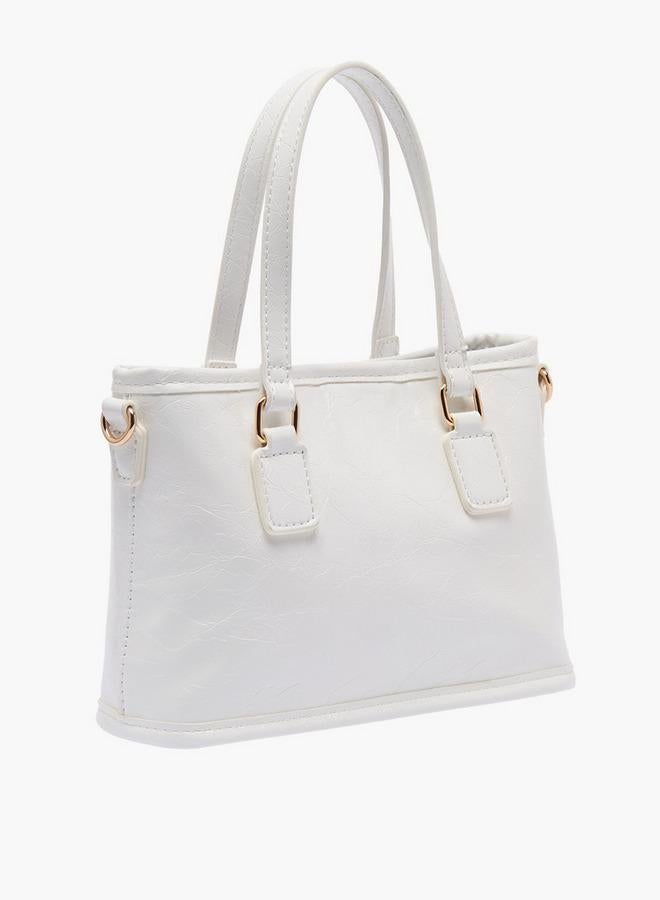 Flora Bella By Shoexpress Textured Tote Bag With Detachable Strap - Image 4