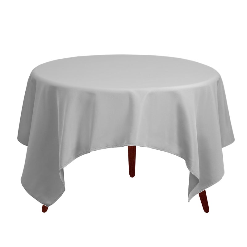 Gee Di Moda Square Tablecloth - 85 x 85 Inch Charcoal Table Cloth for Large Square or Round Tables - Heavy Duty Washable Fabric - for Buffet Table  Holiday Party  Dinner  Wedding & Baby Shower - Image 2