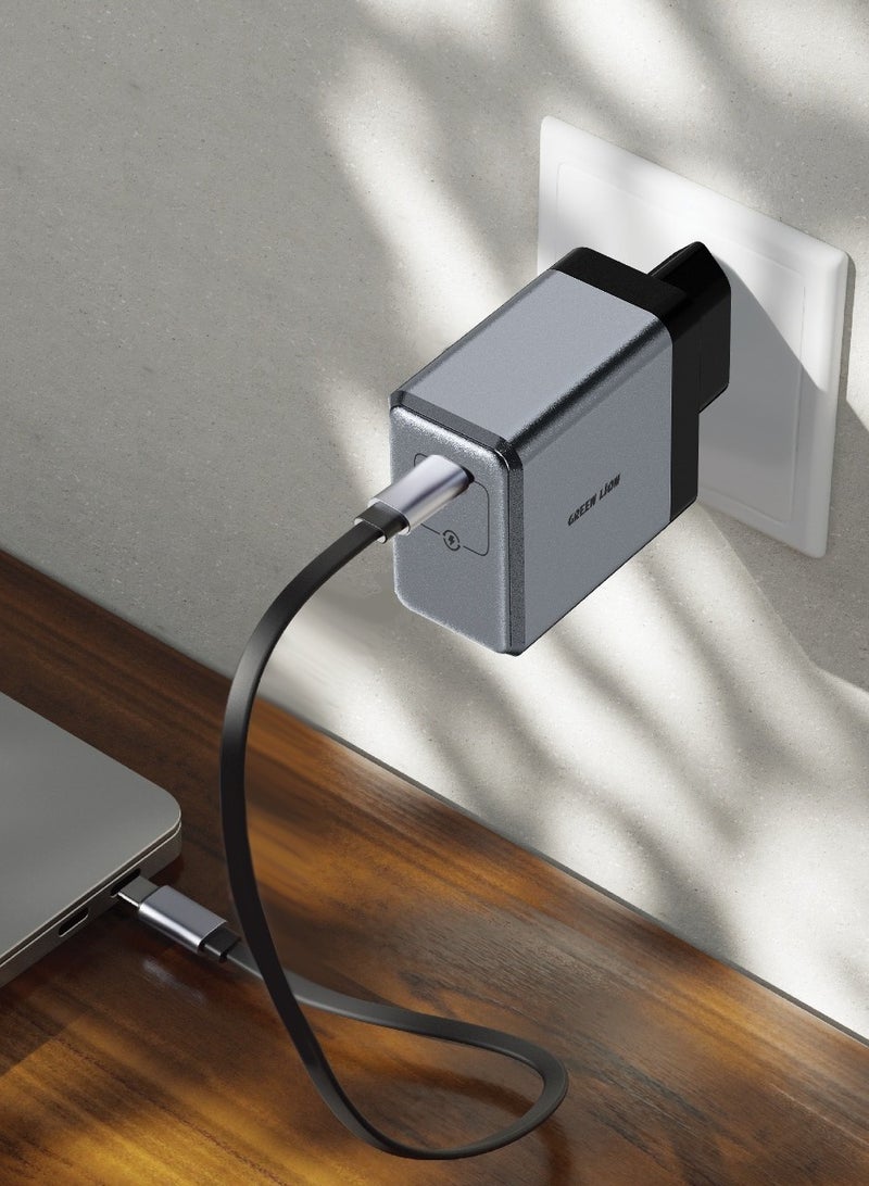 GREEN LION GaN Premium EU Plug Wall Charger / GaN Charger USB-C & 45W PD / GaNStorm Technology / GaNCharger PPS 44.8W - Grey - Image 2