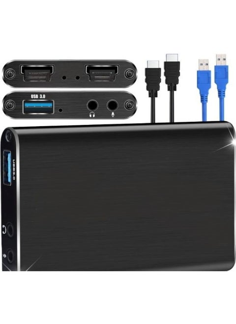 HDMI to USB 3.0 Video Capture Device – 4K Input, 1080p 60FPS Output for Streaming, Gaming, and Recording