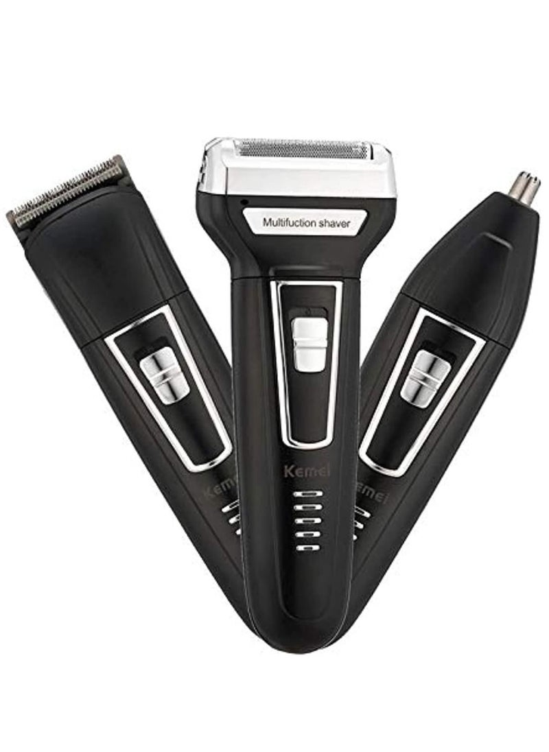 ELTRAZONE - 3 in 1 Electric Razor Men Beard Trimmer Rechargeable Waterproof Shaver Professional Cordless Hair Clippers Nose Hair Trimmer Grooming Set - Image 1