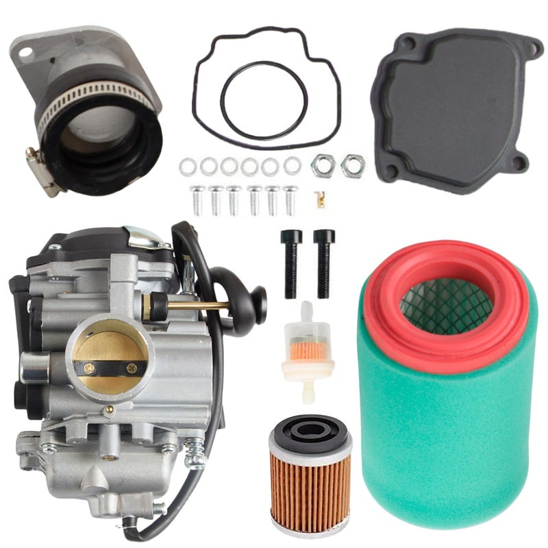 RANSOTO YFM250 Carburetor with Filter Replace Part 4XE141401300 Compatible with 19992004 Yamaha Bear Tracker 250 Yfm250X Yfm250XH Yfm250XM More ATV Carb
