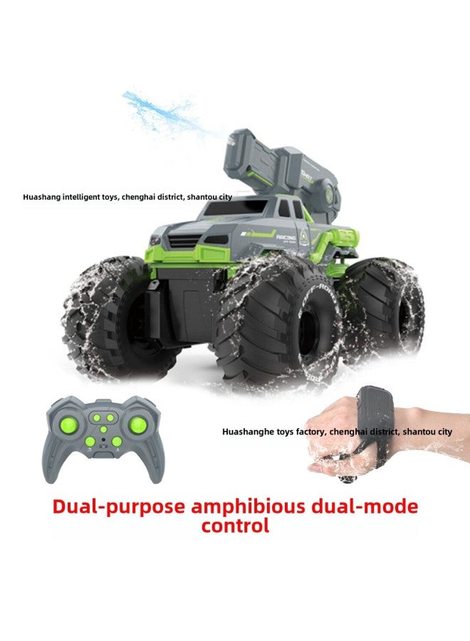 Amphibious Remote Control Car Automatic Water Absorption Launch Boy Interactive Four-wheel Drive Off-road Vehicle Climbing Summer Car Toys-Color:Blue - Amphibious Off-road Vehicle - Independent Water Tank - Empty Water Absorption Rack - Anti-clogging - Large Wheels  - Image 3