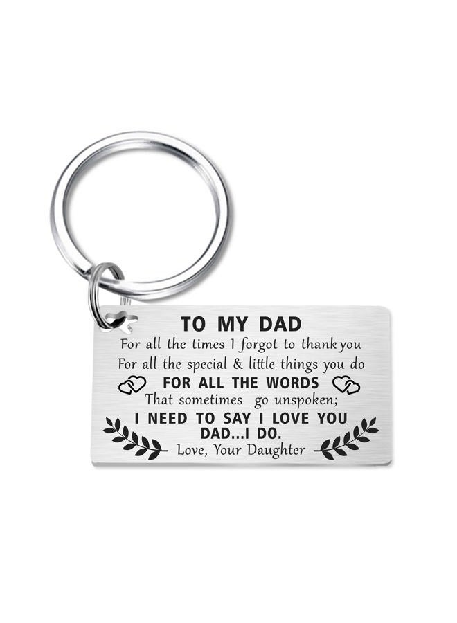 TANWIH Dad Keychain, Father's Day Gifts for Dad, Thank You Dad Gifts, Best Dad Valentine's Day Gifts, Dad Keychain from Son, M - Image 1