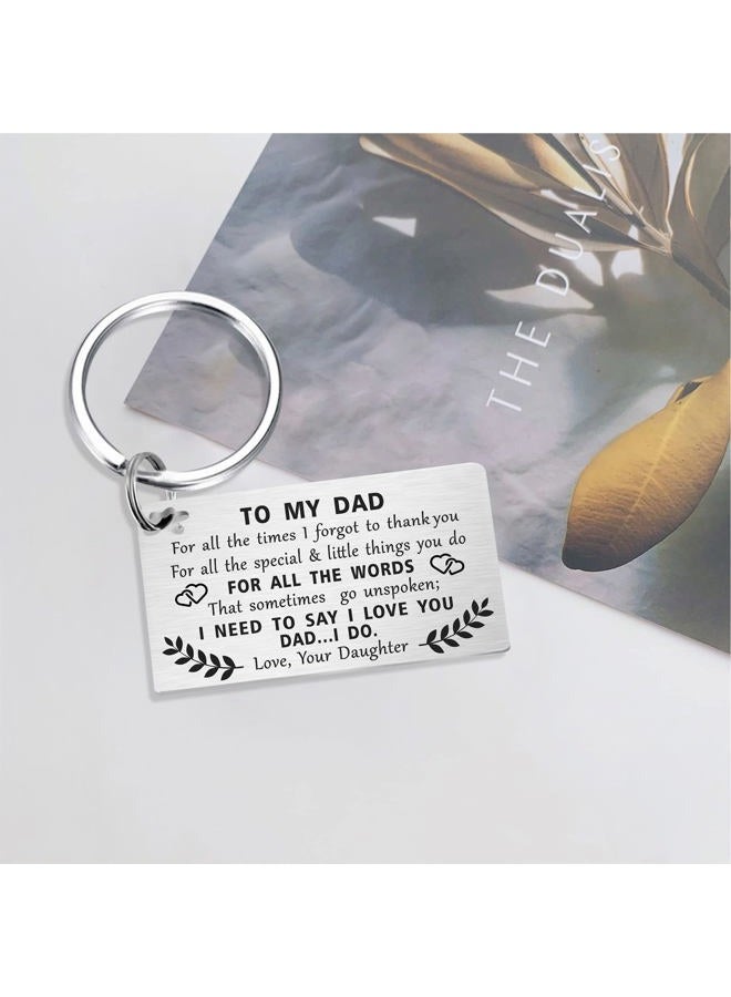 TANWIH Dad Keychain, Father's Day Gifts for Dad, Thank You Dad Gifts, Best Dad Valentine's Day Gifts, Dad Keychain from Son, M - Image 3