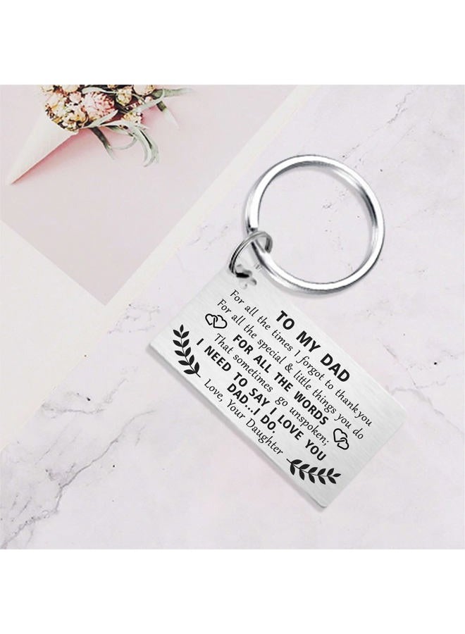 TANWIH Dad Keychain, Father's Day Gifts for Dad, Thank You Dad Gifts, Best Dad Valentine's Day Gifts, Dad Keychain from Son, M - Image 2