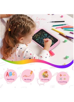 Arabest LCD Writing Tablet for Kids Colorful 10 Inch, Learning Educational Toddler Toys Gift for 3 4 5 6 7 Year Old Girls Boys, Electronic Drawing Doodle Pad Board (Pink)  - Image 4