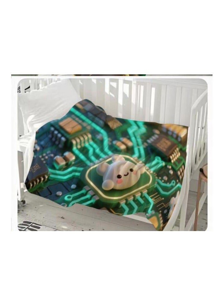 general Flannel thin blanket (warm and comfortable, suitable for sleep, gaming, dust removal and sandproof) 150cm*200cm - 565 - Image 1