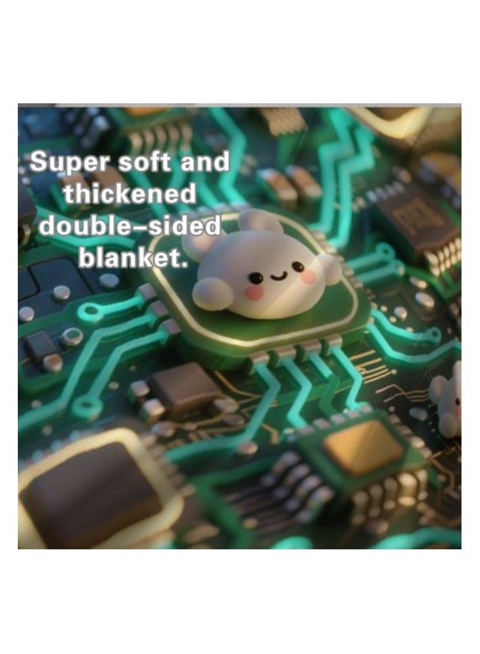 general Flannel thin blanket (warm and comfortable, suitable for sleep, gaming, dust removal and sandproof) 150cm*200cm - 565 - Image 5