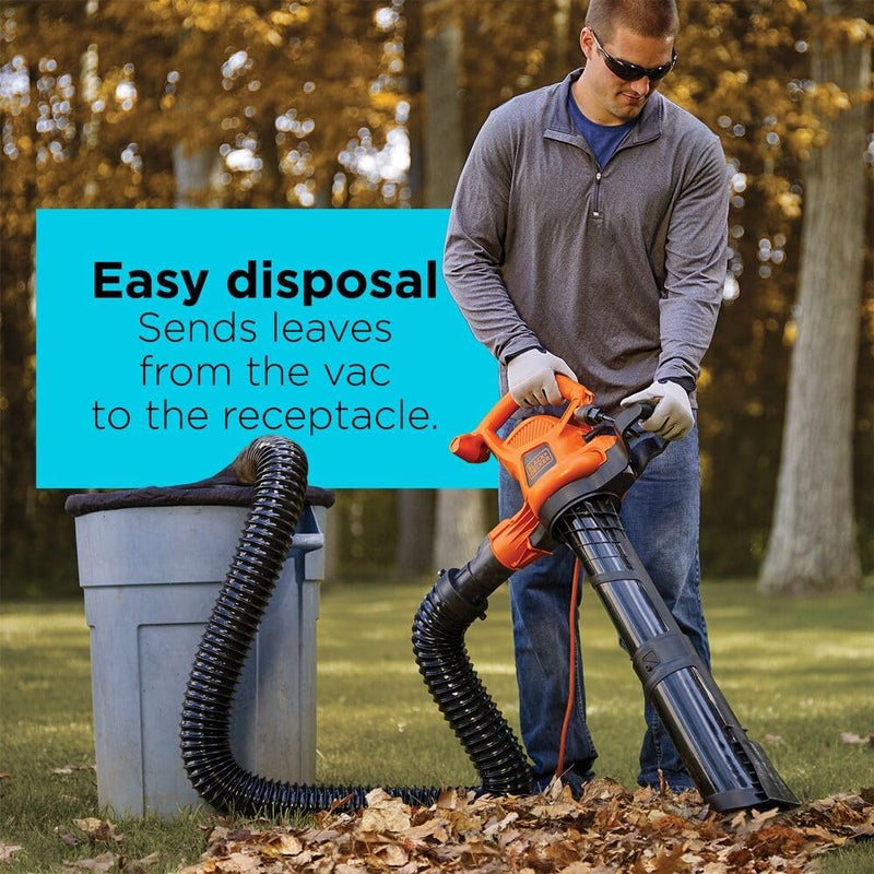 BLACK+DECKER BLACK+ DECKER Leaf Blower Hose Attachment for Corded Leaf Blowers, Attachment Only, 8ft (BV-006) - Image 4